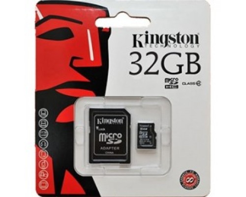 Kingston SDHC SD kaart 32GB + adapter (Class 4)